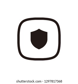 Shield icon sign symbol