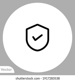 Símbolo de símbolo de escudo, símbolo, ilustración de logotipo para web y móvil