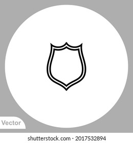 Vector de signo de icono Escudo,Símbolo, ilustración de logotipo para web y móvil