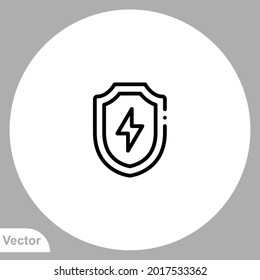 Vector de signo de icono Escudo,Símbolo, ilustración de logotipo para web y móvil