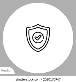 Shield icon sign vector,Symbol, logo illustration for web and mobile