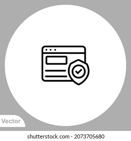 Shield icon sign vector,Symbol, logo illustration for web and mobile