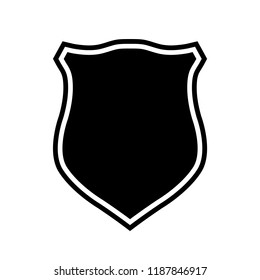 Shield icon, silhouette, logo on white background