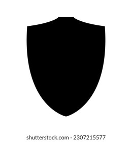shield icon silhouette, vector illustration isolated on a white background