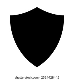 Silhueta de ícone de escudo. Imagem vetorial