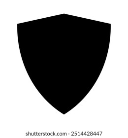 Silueta de icono de escudo. Imagen de Vector