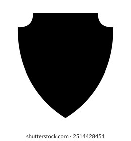 Silueta de icono de escudo. Imagen de Vector