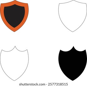 Shield Icon silhouette vector image 