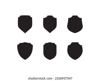 shield icon silhouette vector isolated on white. protection symbol collections.