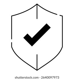shield icon, simple design, vector illustration