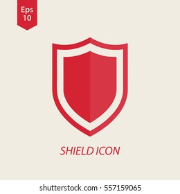 Shield Icon. Simple Flat Symbol. Vector Illustration