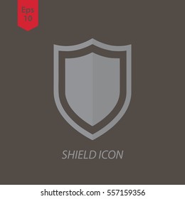 Shield Icon. Simple Flat Symbol. Vector Illustration