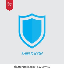Shield Icon. Simple Flat Symbol. Vector Illustration