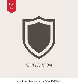 Shield Icon. Simple Flat Symbol. Vector Illustration