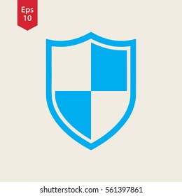 Shield Icon. Simple Flat Symbol. Vector Illustration