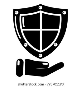 Shield icon. Simple illustration of shield vector icon for web