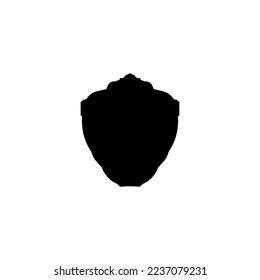 Shield icon. Simple style bank big sale poster background symbol. Shield bank brand logo design element. Shield t-shirt printing. Vector for sticker.