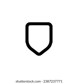 Shield icon. Simple style bank big sale poster background symbol. Shield bank brand logo design element. Shield t-shirt printing. Vector for sticker.