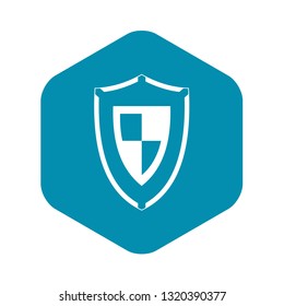 Shield icon in simple style isolated on white background