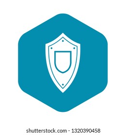 Shield icon in simple style isolated on white background