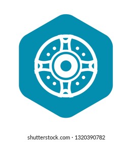 Shield icon in simple style isolated on white background