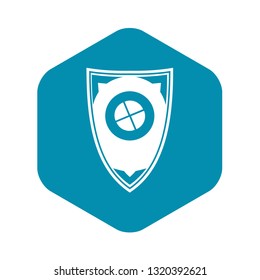 Shield icon in simple style isolated on white background