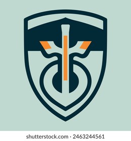 Shield icon in simple style and simple silhouette vector illustration on a nice background