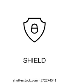 Shield icon. Single high quality outline symbol for web design or mobile app. Thin line sign for design logo. Black outline pictogram on white background