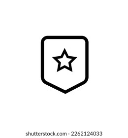 The shield icon with a star is a powerful image to represent strength, protection and achievement. This image can be used in a variety of contexts, from security services to awards.