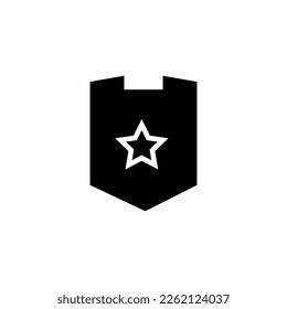 The shield icon with a star is a powerful image to represent strength, protection and achievement. This image can be used in a variety of contexts, from security services to awards.