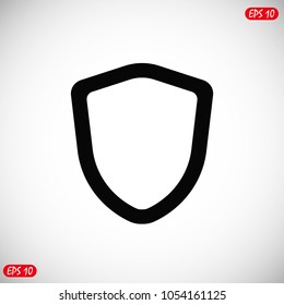shield icon, stock vector illustration flat design style