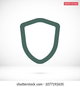 shield icon, stock vector illustration flat design style