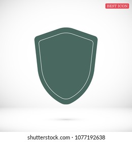 shield icon, stock vector illustration flat design style