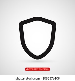 shield icon, stock vector illustration flat design style