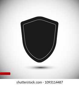 shield icon, stock vector illustration flat design style