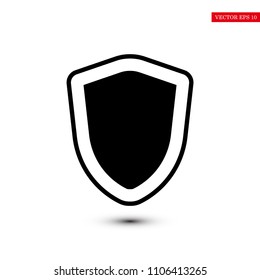 shield icon, stock vector illustration flat design style