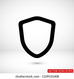 shield icon, stock vector illustration flat design style