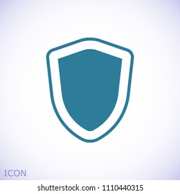 shield icon, stock vector illustration flat design style