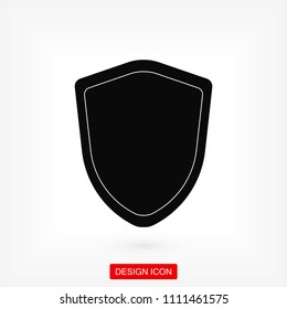 shield icon, stock vector illustration flat design style