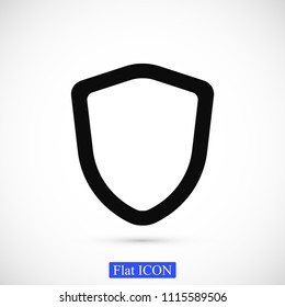 shield icon, stock vector illustration flat design style