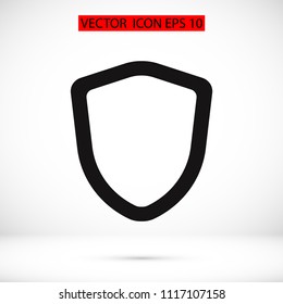 shield icon, stock vector illustration flat design style