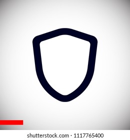 shield icon, stock vector illustration flat design style