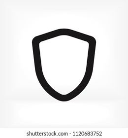 shield icon, stock vector illustration flat design style