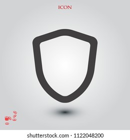 shield icon, stock vector illustration flat design style