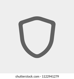 shield icon, stock vector illustration flat design style