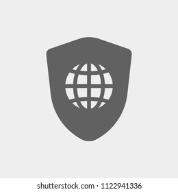 shield icon, stock vector illustration flat design style