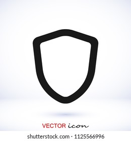 shield icon, stock vector illustration flat design style