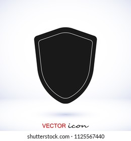 shield icon, stock vector illustration flat design style