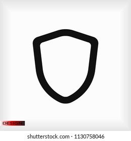 shield icon, stock vector illustration flat design style