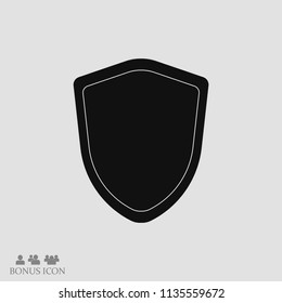 shield icon, stock vector illustration flat design style
